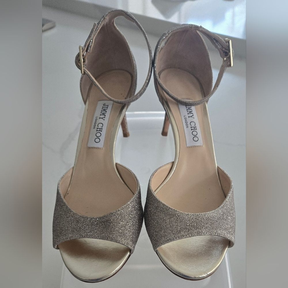 Jimmy Choo Annie Strap Sandals, Size 37.5